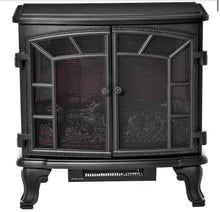 25 in. Electric Fireplace Wood Stove, Freestanding Fireplace Heater with Realistic Flames, Adjustable Brightness! (BRAND NEW)
