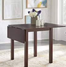 Buylateral Austin Compact Solid Wood Drop Leaf Extendable Dining Table Espresso! (NEW IN BOX - DINING TABLE ONLY)