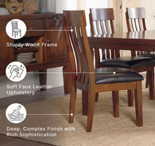 Ralene Brown Leather Upholstered Dining Chair Set of 4! (NEW IN 2 BOXES)