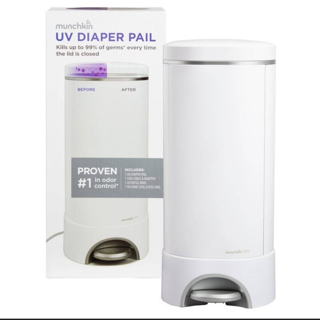 Munchkin UV Diaper Pail - White!! NEW IN BOX!!