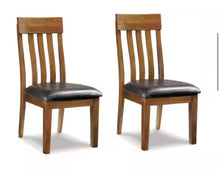 Ralene Brown Leather Upholstered Dining Chair Set of 4! (NEW IN 2 BOXES)