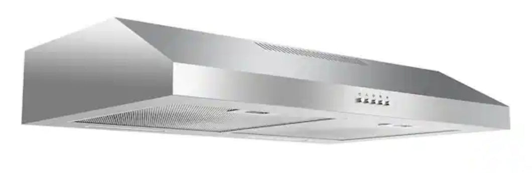 Velivi 30 in. 600 CFM Convertible Ductless Under Cabinet Range Hood With 3 Speed Exhaust Fan and 2 LED Lights, Stainless Steel! (NEW IN BOX)