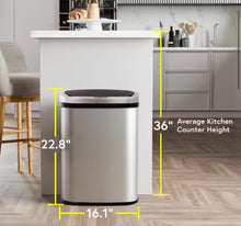 Taylor 13 Gal. Silver Metal Household Trash Can Motion Sensor Lid! (BRAND NEW)