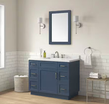 Home Decorators Collection Lincoln 22 in. W x 30 in. H Rectangular Framed Wall Mount Bathroom Vanity Mirror in Midnight Blue!! BRAND NEW!!