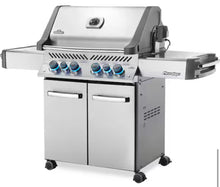 (NATURAL GAS!!) - Napoleon Prestige 500 4-Burner Natural Gas Grill in Stainless Steel with Infrared Side and Rear Burners and Rotisserie Kit! (NEW IN BOX)