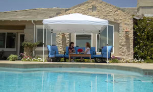 Everbilt 10 ft. x 10 ft. White Commercial Instant Canopy-Pop Up Tent (BRAND NEW) With  1 removable wall panel included