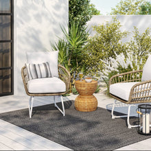 5'x7' Natural Woven Rectangular Braided Outdoor Area Rug Heathered Charcoal - Threshold - WE DO NOT SHIP!!