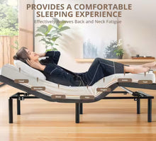 Luxury Black Full Electric Adjustable Bed Frame with Wireless Remote and 2-USB Ports, Head and Foot Incline! (NEW IN BOX)