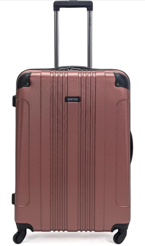 Kenneth Cole REACTION Out of Bounds Lightweight Hardshell 4-Wheel Spinner Luggage, Rose Gold, 28-Inch Checked!! NEW OUT OF BOX!!