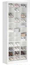 Shoe Storage Cabinet, 36 Pairs Free Standing Closet Organizer, 9 inch Widened Cell Wood Shoe Organizer, 12 Tiers Vertical Space Saving Shoe Rack for Entryway, Cloakroom, White- WE DO NOT SHIP!!