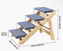 VEVOR Wood Pet Stairs, 4-Step Dog Stairs for Beds, Sofa & Cars, 150lbs Load Capacity, Floded Flat Design, Stable & Sturdy Cat & Dog Step Ladder for Small Medium Large Older Pet Puppy Essentials- WE DO NOT SHIP!!