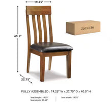 Ralene Brown Leather Upholstered Dining Chair Set of 4! (NEW IN 2 BOXES)
