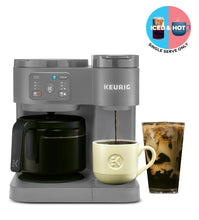 Keurig K-Duo Essentials, Hot & Iced Single-Serve K-Cup Pod Coffee Maker & Carafe, Moonlight Grey!! BRAND NEW!!