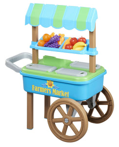 American Plastic Toys My Very Own Farmers Market Cart with 20 Accessories!! NEW IN BOX!!