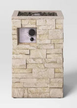 16" Stack Stone Column Fire Pit Light Brown - Threshold! (NEW IN BOX)