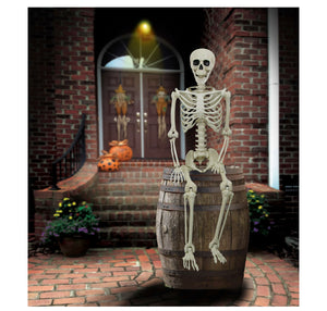 Halloween Plastic Posable Human Skeleton Decoration, Bone Color, 5FT, 3.5lbs, by Way To Celebrate**New**