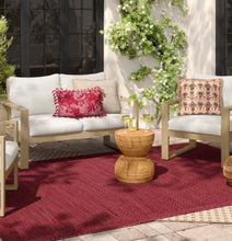 7'x10' Natural Woven Rectangular Braided Outdoor Area Rug Rose! (NEW)