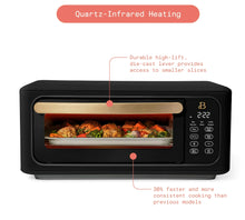 Beautiful Infrared Air Fry Toaster Oven, 9-Slice, 1800 W, Black Sesame by Drew Barrymore!! NEW OUT OF BOX(MISSING CRUMB TRAY!!