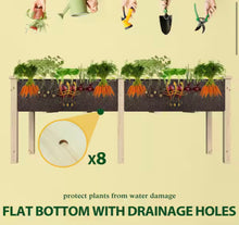 72 in. L x 23 in. W x 30 in. H Wood Raised Garden Bed Elevated Planter Box with 2-Planting Areas, Wood Color! (NEW IN BOX)
