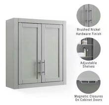 Crosley Savannah 22 in. x 26 in. x 8 in. Surface-Mount Medicine Cabinet in Gray!! NEW IN BOX!!