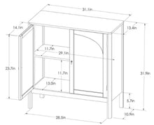 New Bedford 2 Door Accent Cabinet Black - Threshold: Elegant Storage, Pewter Hardware, Wood Veneer! (NEW IN BOX)