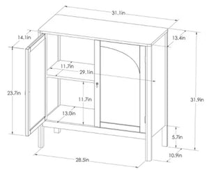 New Bedford 2 Door Accent Cabinet Black - Threshold: Elegant Storage, Pewter Hardware, Wood Veneer! (NEW IN BOX)