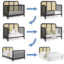 Simmons Kids' Theo 6-in-1 Convertible Crib, Black! - Greenguard Gold Certified! (NEW IN BOX)