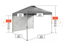Everbilt 10 ft. x 10 ft. White Commercial Instant Canopy-Pop Up Tent (BRAND NEW) With  1 removable wall panel included- new