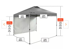 Everbilt 10 ft. x 10 ft. White Commercial Instant Canopy-Pop Up Tent (BRAND NEW) With  1 removable wall panel included- new