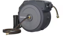 Garden Retractable Hose Reel-5/8 in.-90 ft., Metal Bracket, Wall Mounted, Dark Grey! (BRAND NEW IN BOX)