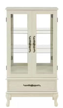 Timothy White Wood 51.6 in. Curio Display Cabinet with 2 Doors and Adjustable Glass Shelves! (NEW IN BOX)
