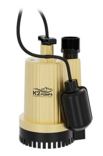 K2 Pumps 1/3-HP 115 -Volt 40-Gallon Thermoplastic Submersible sump pump!! NEW IN BOX!!