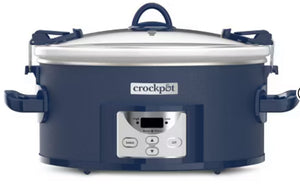 Crock-Pot 7qt Cook & Carry One Touch Programmable Slow Cooker Poseidon Blue: Locking Lid, Dishwasher-Safe Parts! (NEW IN BOX)