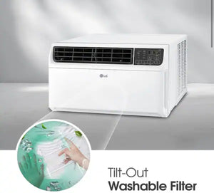 LG 23,500 BTU 230/208V Window Air Conditioner Cools 1450 Sq. Ft. with Dual Inverter, Wi-Fi Enabled and Remote in White! (NEW IN BOX) - (CHECK YOUR OUTLET!)