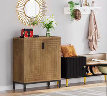 37 in. H x 31 in. W Rustic Brown MDF Shoe Storage Cabinet, 20 Pairs Entryway Shoe Cabinet, 5-Tier Shoe Racks Organizer! (NEW IN BOX)