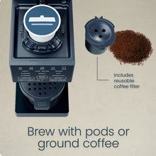 Chefman Single Serve Coffee Maker, Works with K-Cup & Grounds - Black