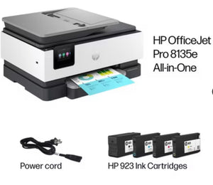 HP OfficeJet Pro 8135e Wireless All-in-One Color Printer Scanner Copier (40Q35A): Inkjet, USB, Bluetooth! (NEW IN BOX)