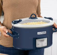 Crock-Pot 7qt Cook & Carry One Touch Programmable Slow Cooker Poseidon Blue: Locking Lid, Dishwasher-Safe Parts! (NEW IN BOX)