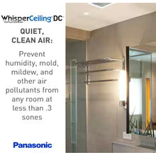 Panasonic
WhisperCeiling DC Fan, with Pick-A-Flow Speed Selector 50, 80 or 110 CFM and Flex-Z Fast Installation Bracket- new in box