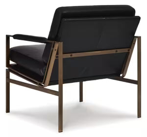 Puckman Black Leather Match Arm Chair!! NEW IN BOX!!