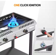 Karl Home 2 Burner 150,000 BTU Gas Propane Stove with Wheels!! NEW IN BOX!!