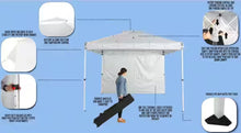 Everbilt 10 ft. x 10 ft. White Commercial Instant Canopy-Pop Up Tent (BRAND NEW) With  1 removable wall panel included