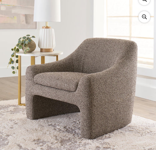 Better Homes & Gardens Emerson Curvy Accent Chair, Truffle Brown Boucle- brand new- no shipping