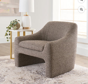 Better Homes & Gardens Emerson Curvy Accent Chair, Truffle Brown Boucle- brand new- no shipping