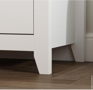 White Wooden Nightstand, Sidetable, End Table with 2 Drawers and Open Shelf, 19.7 L x 15.7 in. W x 21.7 in. H!! NEW IN BOX!!