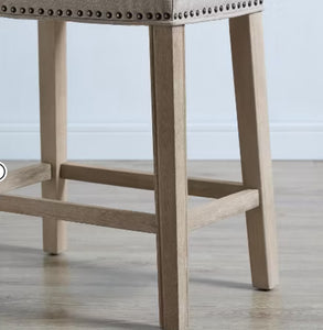 Roundhill Furniture CoCo Upholstered Backless Saddle Seat Counter Stools 24 height, Tan, Set of 4! (BRAND NEW)