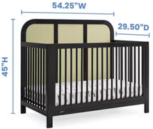 Simmons Kids' Theo 6-in-1 Convertible Crib, Black! - Greenguard Gold Certified! (NEW IN BOX)