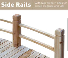 Outsunny 60 in. x 26.5 in. x 19 in. Wooden Stained Finish Garden Footbridge with Safety Railings! (NEW IN BOX)