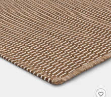 4'x6' Micro Dash Rectangular Woven Outdoor Area Rug Tan- new
