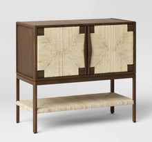Threshold Withania 2 Door Cabinet - Vintage Woven Accent, Wood Composite, Anti-Tip!! NEW IN BOX!!